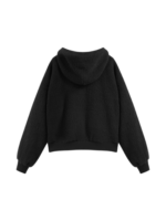 FLEECE FLORAL HOODIE KNOTTED