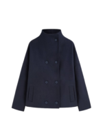 Wool-look High Neck Double Jacket