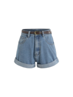 Denim With Belt Shorts
