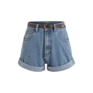 Denim With Belt Shorts