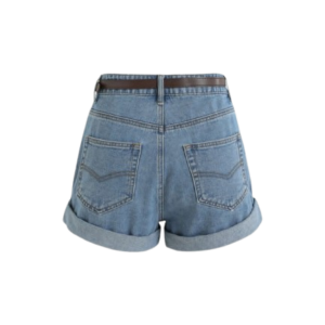 Denim With Belt Shorts