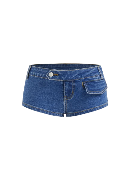 Stretch Cider Denim Low Rise Shorts Stretch Cider Denim Low Rise Shorts
