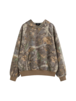 COTTON-BLEND CAMO POCKET HOODED