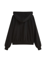 GRAPHIC DRAWSTRING ZIP THROUGH HOODIE