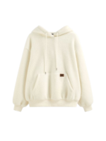 FLEECE DRAWSTRING LONG SLEEVE HOODIE