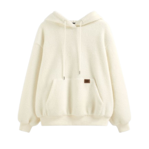 FLEECE DRAWSTRING LONG SLEEVE HOODIE
