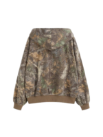 COTTON-BLEND CAMO POCKET HOODED