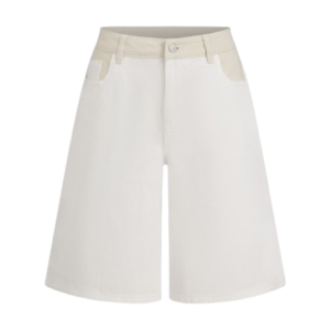 Cider Denim Low Rise Patchy Jorts