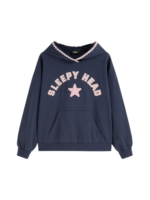 SLEEPY HEAD COTTON-BLEND OVERSIZED HOODIE