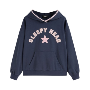SLEEPY HEAD COTTON-BLEND OVERSIZED HOODIE