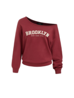 BROOKLYN TERRY COTTON-BLEND SWEATSHIRT