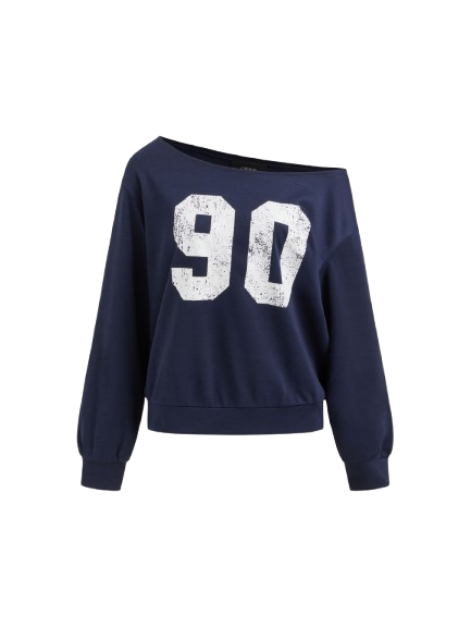 90 TERRY ASYMMETRICAL LONG SLEEVE SWEATSHIRT 90 TERRY ASYMMETRICAL LONG SLEEVE SWEATSHIRT