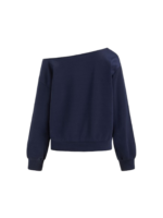 90 TERRY ASYMMETRICAL LONG SLEEVE SWEATSHIRT