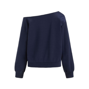 90 TERRY ASYMMETRICAL LONG SLEEVE SWEATSHIRT