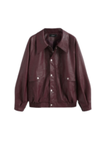 Faux Leather Jacket Zipper