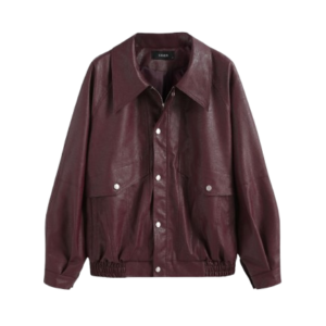 Faux Leather Jacket Zipper