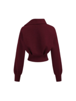 ASYMMETRICAL NECK LONG SLEEVE SWEATSHIRT