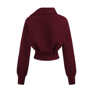 ASYMMETRICAL NECK LONG SLEEVE SWEATSHIRT