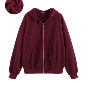 TERRY LONG SLEEVE HOODIE ZIPPER