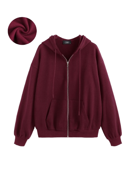 TERRY LONG SLEEVE HOODIE ZIPPER TERRY LONG SLEEVE HOODIE ZIPPER