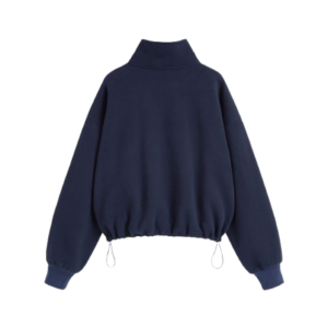 FLEECE ZIP THROUGH SWEATSHIRT DRAWSTRING