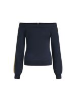 23 TERRY OFF-SHOULDER SIDE ZIP THROUGH SWEATSHIRT